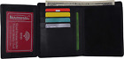 YBMDESIGNINC Tri Fold Police Wallet with Badge Holder, Black, 4 3/4 X 3 1/2