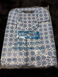 NOS Troy Hill Men's size L Cotton Check Men's Pajamas Shirt Pants Set 2 Pc C4