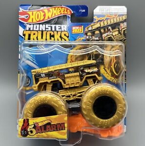 Hot Wheels Monster Trucks 5 Alarm Gold Chase Treasure Hunt 2022 Read Description