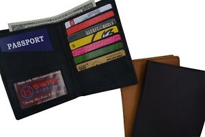 RFID Blocking Leather Passport Holder Cover Case Travel Wallet