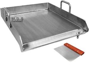 Griddle Stainless Steel Flat Top Comal Plancha for Cooking with Outdoors Stove