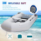 New Listing10ft Inflatable Boat Kayak Dinghy Raft for 4 Persons Tender Pontoon Fishing