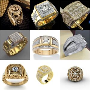 Jewelry Cross Fashion 925 Silver Rings Inlaid Diamond Cubic Zirconia Size 3-13