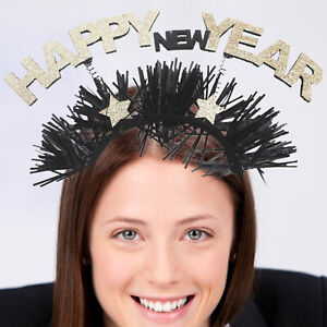 New Year Headband Star Decor Decorative 2023 Happy New Year Hair Hoop Cosplay