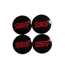 4x Black Red 56mm STI Wheel Center Cap Stickers Cover Emblem Domed for Subaru