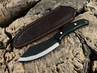 Custom Nessmuk Hunting Knife, Bushcraft Fixed Blade G10 Handle Knife With Sheath