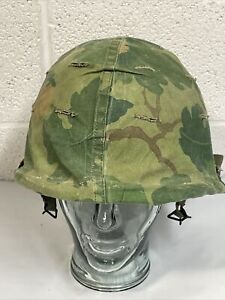 1967 US Vietnam War Helmet Liner Mitchell Cover Set Airborne Paratrooper Army M1