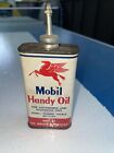 Vintage MOBIL Lead Top 4 Oz Handy Oil Can - Old MOBILOIL Socony Vacuum Oiler Tin