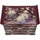 February Mountain Mother of Pearl Jewelry Box with 4 Drawers Gifts for Women