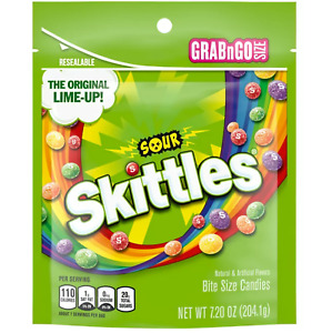 Skittles Sour Candy Grab N Go - 7.2 oz Bag