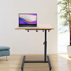 Adjust. Height Laptop Desk Angle Rolling Cart Over Bed Hospital Table Stand
