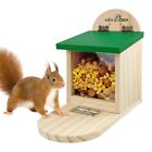 Wooden Squirrel Feeder Box,Squirrel Feeders for Outside Garden,Squirrel Feedi...