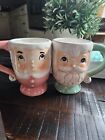 Johanna Parker Retro Mr and Mrs Santa Claus Christmas Coffee Cup Mug Set