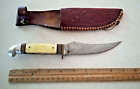 Vintage WESTERN #239 Fixed Blade HUNTING KNIFE w/Leather Sheath - Boulder COLO
