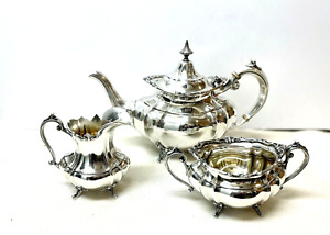 Hampton Court, Reed & Barton Sterling Silver 3 pc Tea Set  #660 1,204 grams   ML
