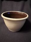 Vintage Primitive Conner Prairie Pottery Stoneware Salt Glaze Crock Tan Bowl