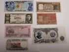 Old Foreign Paper Money Lot Banknotes Philippines Bolivia Qatar India Bulgaria