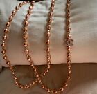 Chanel Necklace Faux Pearl And Crystal- Beautiful- 39” long strand.
