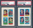 1969 Topps Four In One 4 In 1 Football 2 CARD GROUP PSA 7 PSA 6