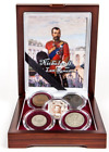 Nicholas II of Russia - The Last Romanov 4 Coin Box Set w Stamp & COA