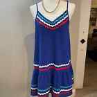 Entro Women’s Baby Doll Tiered Rick Rack Ruffle Short Dress Boutique Size Small