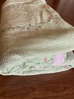 New ListingPottery Barn Kids Pink & Green Seersucker Daisy Embroidered Duvet Cover TWIN