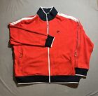 Nike Sportswear Track Jacket Men's 4XL Red Striped Full Zip Pocketed Jogging.