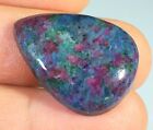 36 CT 100% RARE NATURAL RUBY IN KYANITE PEAR CABOCHON IND GEMSTONE FM-246