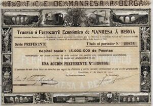 SPAIN RARE HISTORIC 1902 RAILROAD BOND w 16 VIGNETTES & 50 COUPONS! $85 on EBAY!