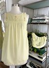 vintage 60’s KAYSER yellow floral embroidered lace trim nightie pantie set small