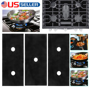 3x Gas Range Stove Burner Cover Protector Kitchen Clean Non-stick Liner Reusable