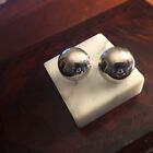 Vintage Accesso Craft NYC Silvertone Screw Back Earrings Signed