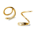 Spiral Threader Earrings, 14k Gold Earrings for Women, Handmade Drop Dangle Open