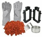 Sand Casting Set 5 Lbs Quick Metal Cast Sand Clay Mold Frame Safety Gloves
