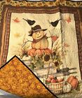 Handmade Quilt 49x41 Inches Scarecrow Sunflowers