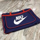 Vintage 80’s Nike Spellout Swoosh Logo Blue Red Canvas Duffel Gym Bag NOS
