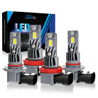 9005+H11 For Peterbilt 579 587 Trucks Hi/Lo LED Headlight Bulbs Lamp 10000K 4x