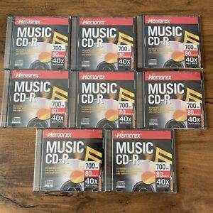 Memorex Music CD-R 40X 80 Minute 700MB 8 Pack Recordable Blank CDs