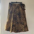 Jones New York Palm Springs Womens Leopard Print A Line Cotton Skirt Size 12 NWT