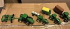 Lot of 4 Ertl John Deere Tractors And Attachments And Trailers 1/64 - Used