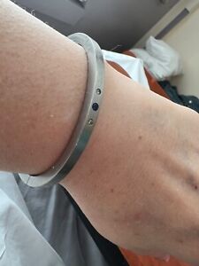 TENO STAINLESS STEEL SAPHIRE/diamond large bracelet fits 9