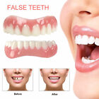 Snap On False Teeth Upper + Lower Dental Veneers Dentures Tooth Cover Set~~