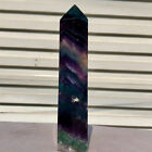 New Listing455g Natural Beautiful Color Fluorite Crystal Obelisk Quartz Healing Wand Point