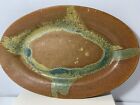 Vintage Handmade ~ Pottery Plate ~ 12.5” Oval ~ Artist Signed~ Beautiful!!!