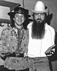 Rock Guitarists STEVIE RAY VAUGHAN and BILLY GIBBONS 8x10 Photo Print Poster