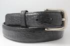 Genuine Black Alligator Leather 1.25 Inch Wide Belt (Made in U.S.A)