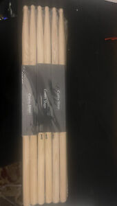 2 New PAIR JAZZ DRUM STICKS HICKORY WOOD Centre Stage Excellent Quality Wood Tip