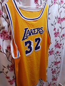 Los Angeles Lakers Authentic Magic Johnson Mitchell And Ness Jersey Mens 60 4xl