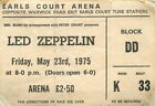 Vintage Concert Ticket - Led Zeppelin - Earls Court - 23rd May 1975