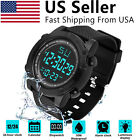 Mens Waterproof Digital Sports Watch Military Tactical LED Backlight Wristwatch